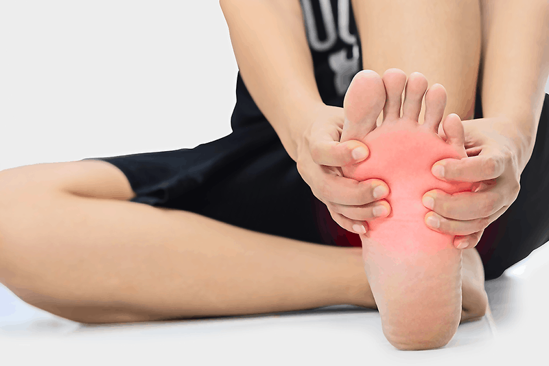 ¿Dónde se colocan los parches de electrodos para la fascitis plantar?