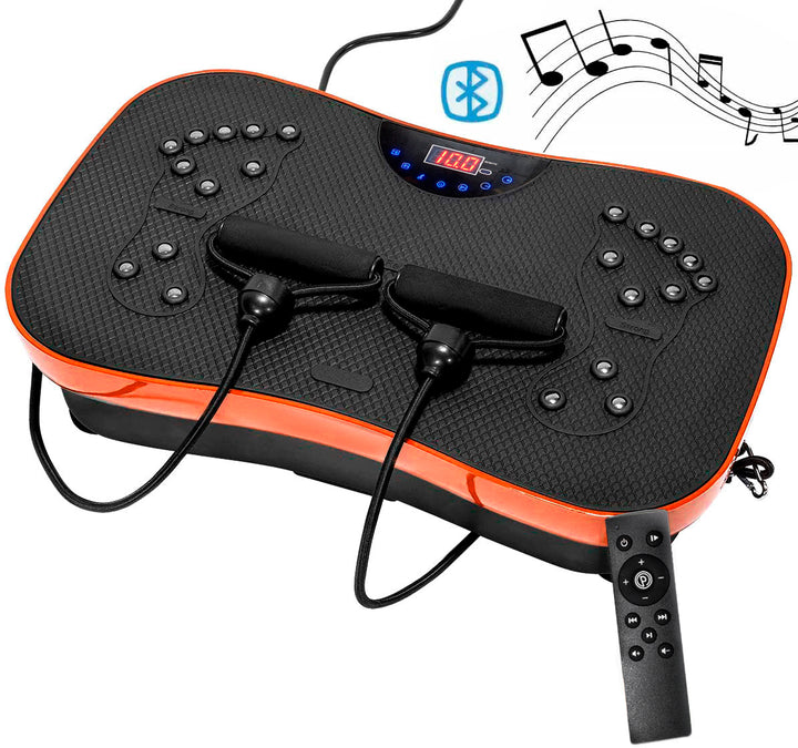 Plataforma Vibratoria de 99 Velocidades con Bluetooth, Imanes y Bandas