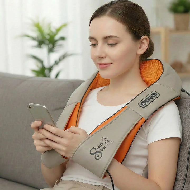 Masajeador Cervical Shiatsu Stetik Slim con Calor | Casa y Auto