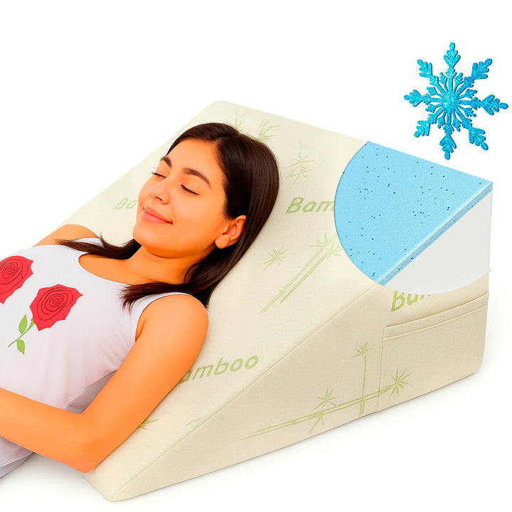 Almohada Antireflujo con Funda de fibra Bambú - Acidez y Apoyo Postoperatorio