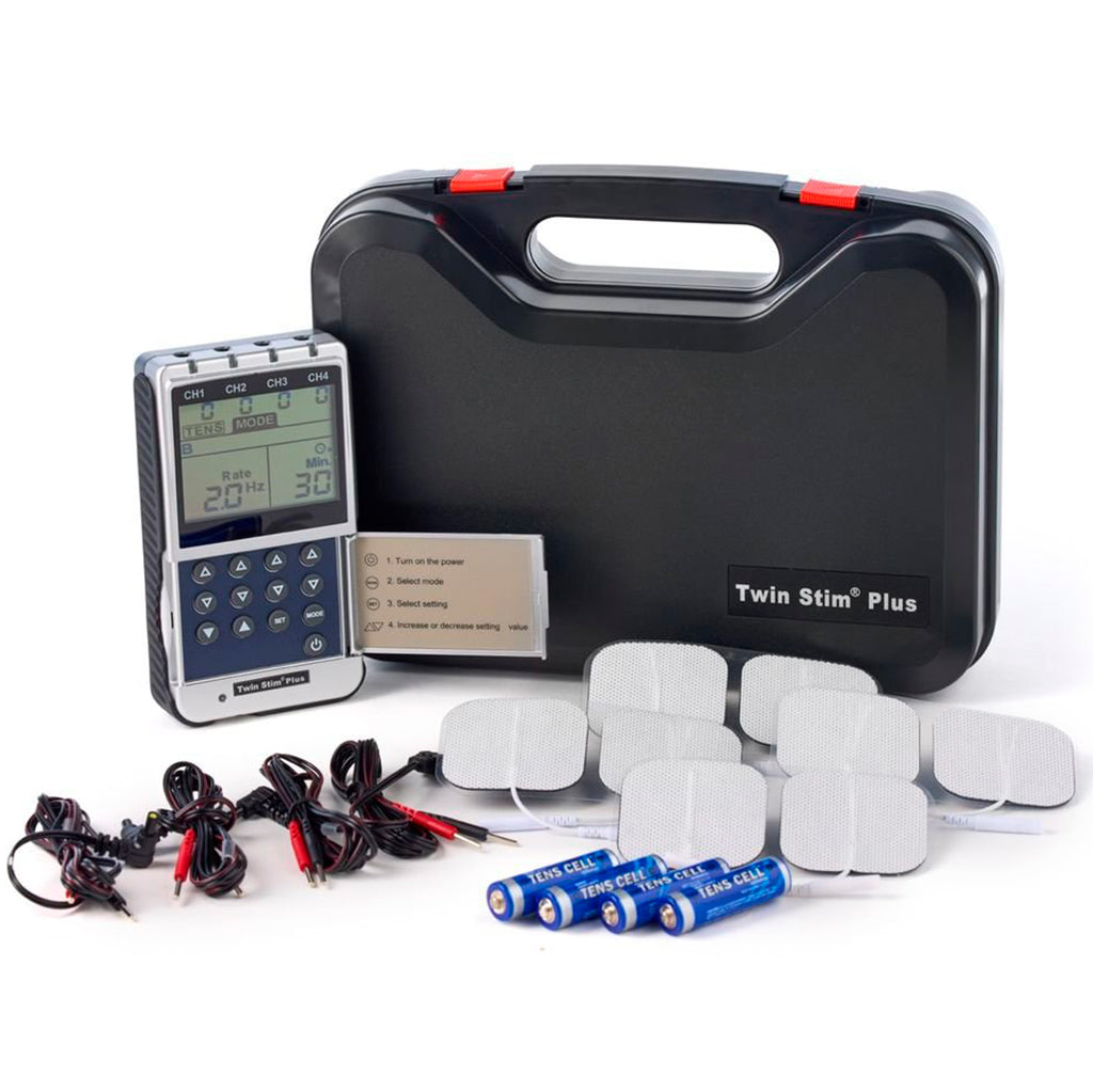 Twin Stim Plus - TENS/EMS Digital de 4 Canales y 8 Parches