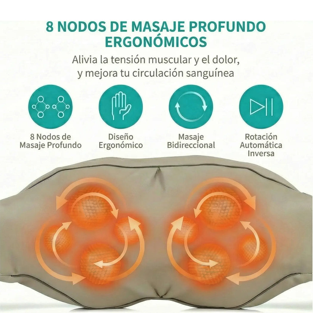 Masajeador Cervical Shiatsu Stetik Slim con Calor | Casa y Auto