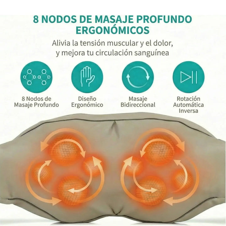 Masajeador Cervical Shiatsu Stetik Slim con Calor | Casa y Auto