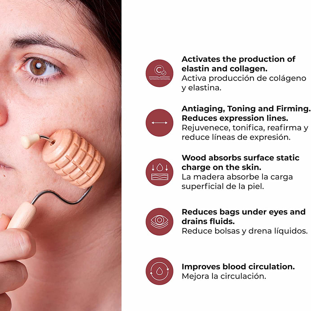 Kit Maderoterapia Facial de 6 Piezas