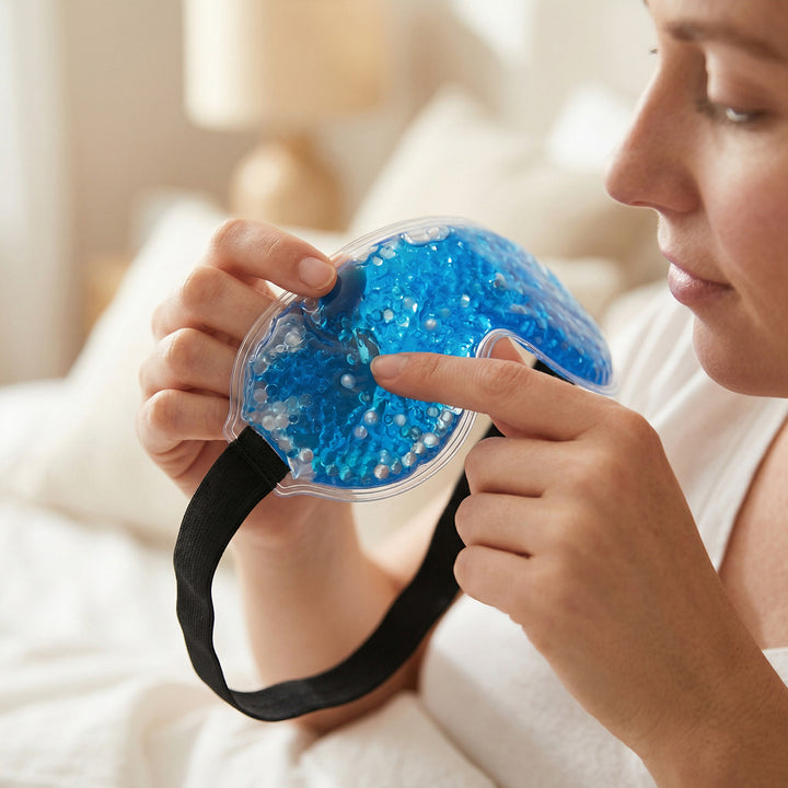 Antifaz de Gel Anticongelante para Ojos con Elástico Ajustable | Relax Frío para Bolsas, Hinchazón y Descanso