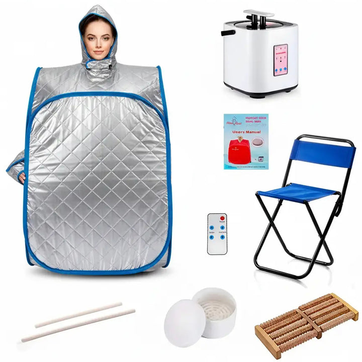 Sauna Portatil Plegable Premium - Sistema de Vapor con Control Remoto y Accesorios