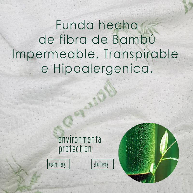 Almohada Cervical Memory Foam con Gel en forma de Mariposa con Funda de fibra de Bambú