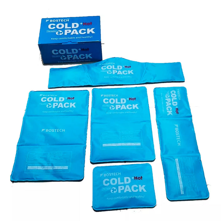 Compresas de Gel Frío/Calor con Anticongelante Bostech - Pack de 5 Piezas Importadas
