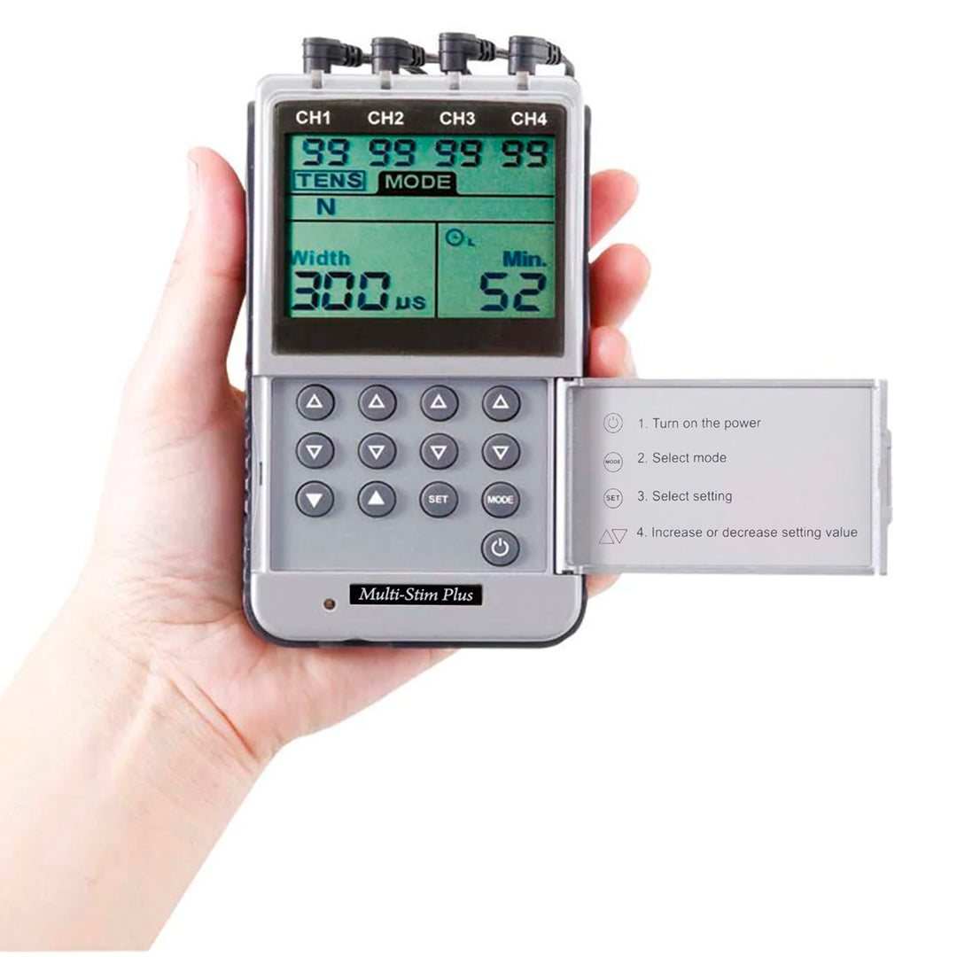 Multi Stim EV906 - TENS/EMS Digital de 4 Canales y 8 Parches