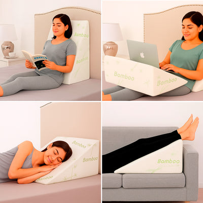Almohada Antireflujo con Funda de fibra Bambú - Acidez y Apoyo Postoperatorio