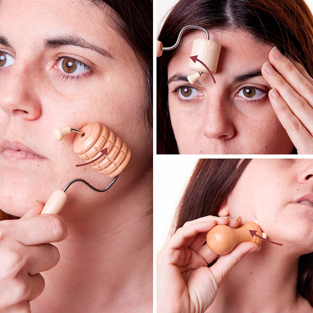 Kit Maderoterapia Facial de 6 Piezas