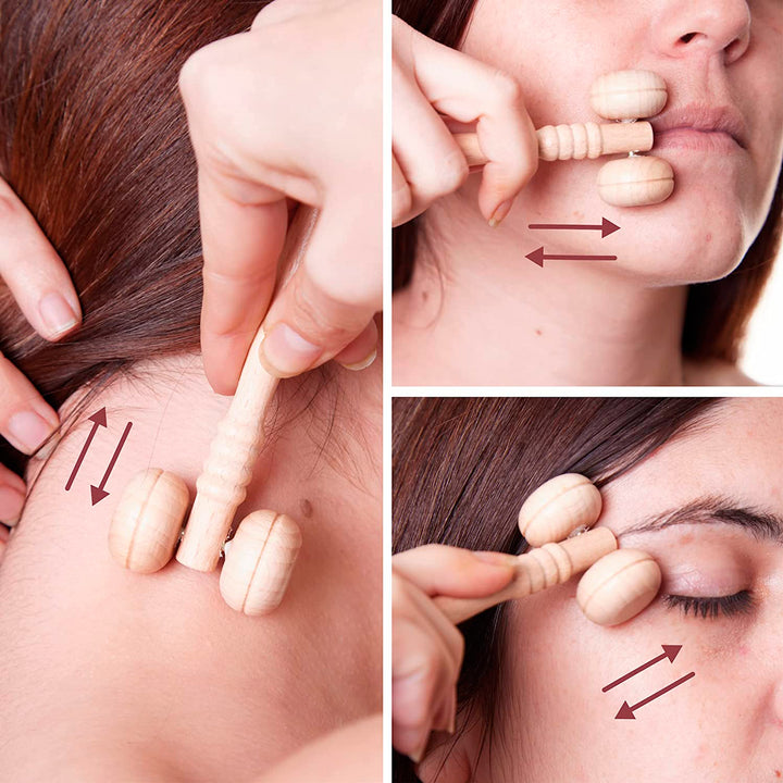 Kit Maderoterapia Facial de 6 Piezas