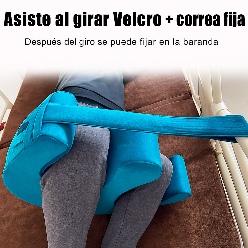 Cojín de Rotación Antiescaras con Correa de Sujeción | Almohada Inmovilizadora para Pacientes Postrados