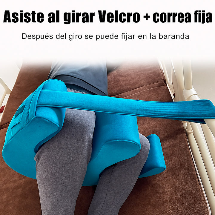 Cojín de Rotación Antiescaras con Correa de Sujeción | Almohada Inmovilizadora para Pacientes Postrados