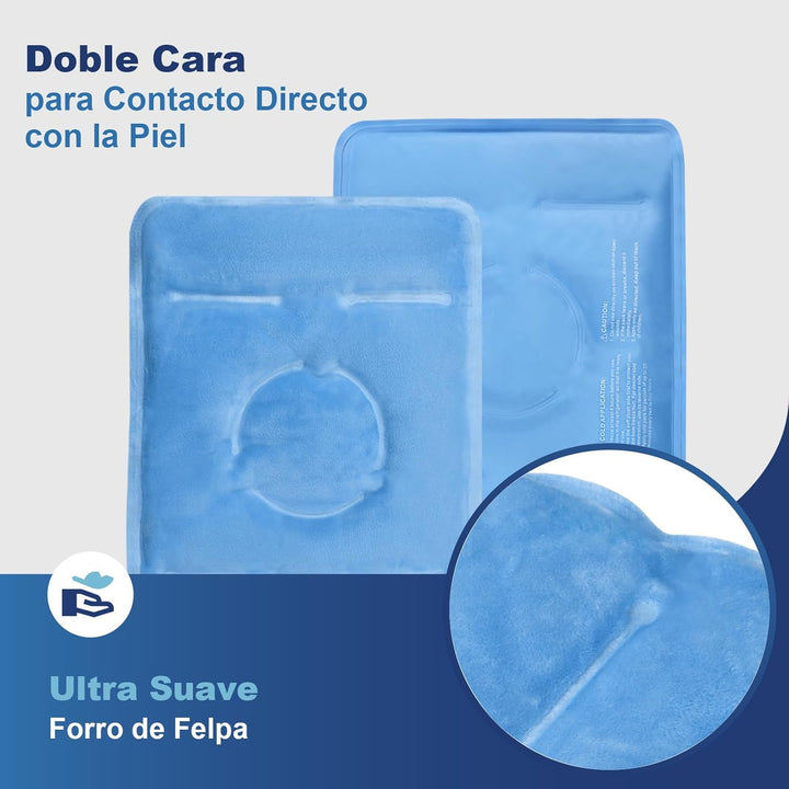 Compresa de Gel Frío para Rodilla y Codo con Anticongelante – Envoltura Reutilizable con Compresión y Correas Ajustables