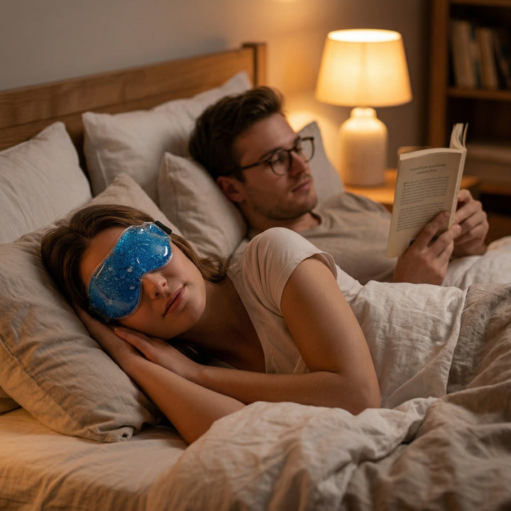 Antifaz de Gel Anticongelante para Ojos con Elástico Ajustable | Relax Frío para Bolsas, Hinchazón y Descanso