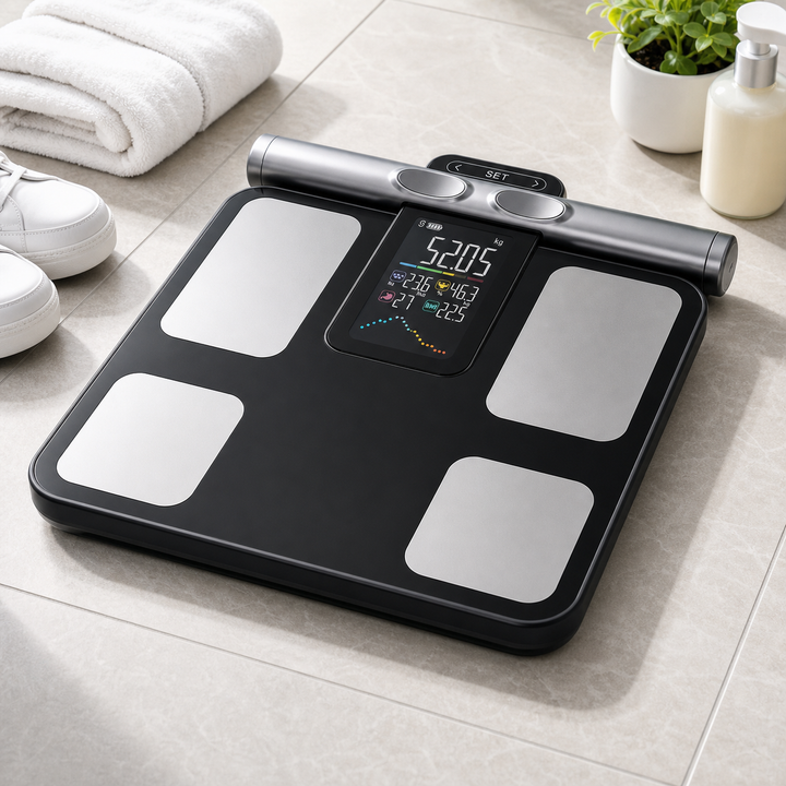 Balanza Inteligente Euromar G78-BT con 8 Electrodos y Bluetooth | Bioimpedancia Corporal con App Fitdays
