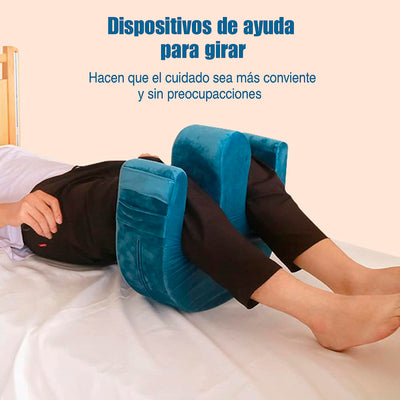Cojín de Rotación Antiescaras con Correa de Sujeción | Almohada Inmovilizadora para Pacientes Postrados