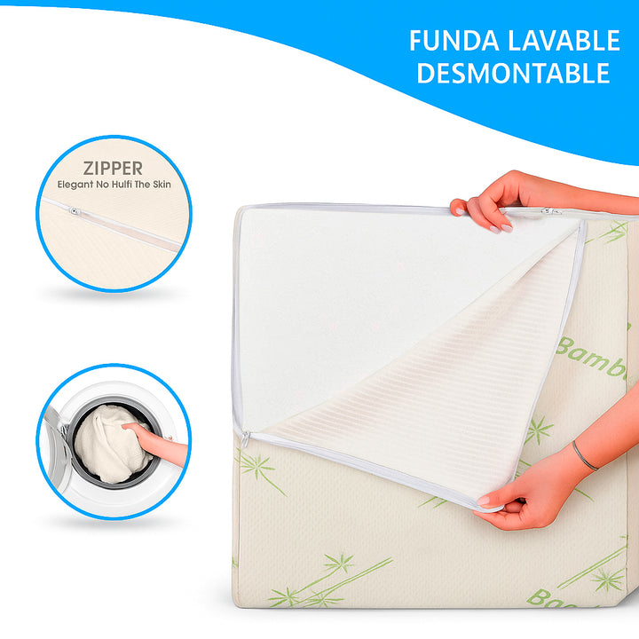 Almohada Antireflujo con Funda de fibra Bambú - Acidez y Apoyo Postoperatorio