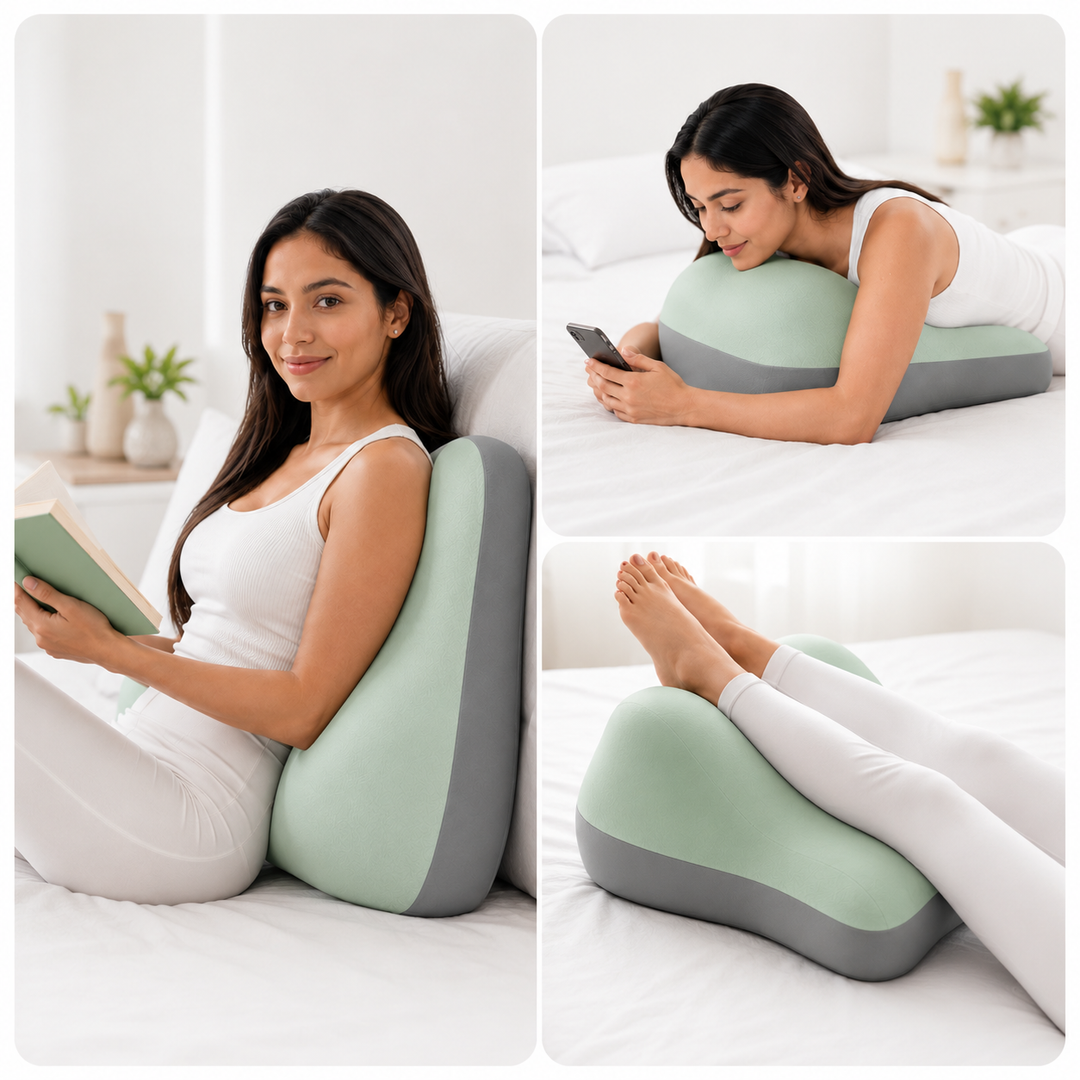Cojín Multiflex Ergonómico de Espuma Viscoelástica para Espalda, Lumbar y Piernas