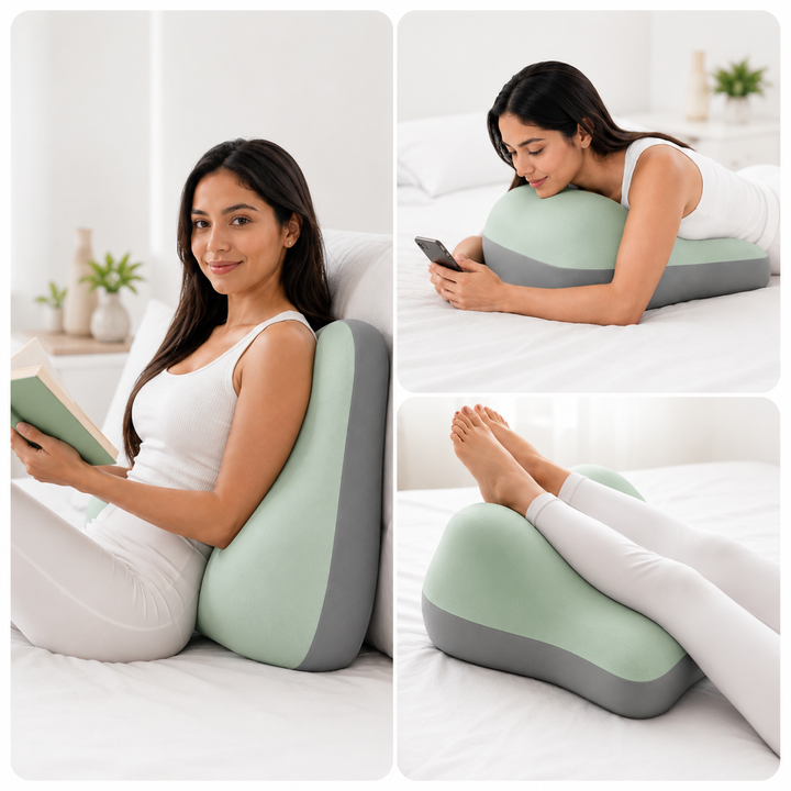 Cojín Multiflex Ergonómico de Espuma Viscoelástica para Espalda, Lumbar y Piernas