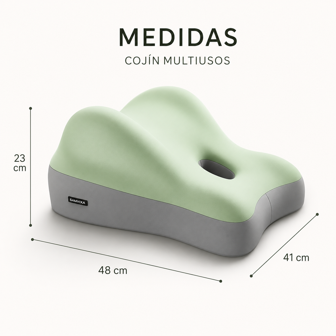 Cojín Multiflex Ergonómico de Espuma Viscoelástica para Espalda, Lumbar y Piernas
