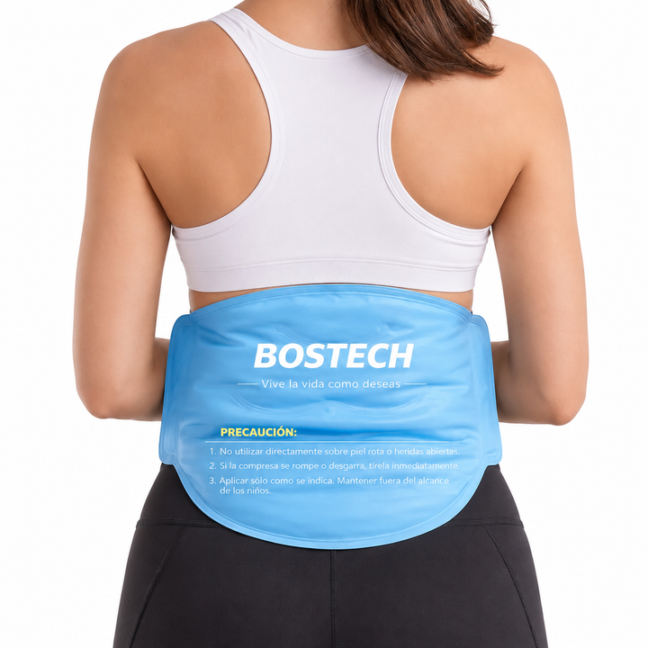 Compresa Lumbar Fría BOSTECH con Gel Anticongelante y Correas Ajustables