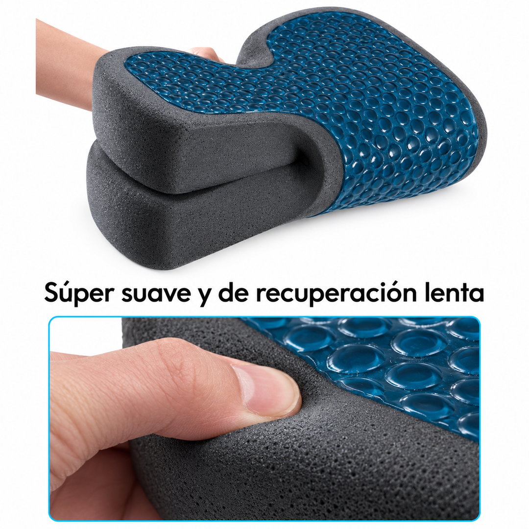 Cojín de Asiento con Gel Refrescante - Memory Foam Carbon