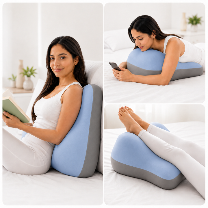 Cojín Multiflex Ergonómico de Espuma Viscoelástica para Espalda, Lumbar y Piernas