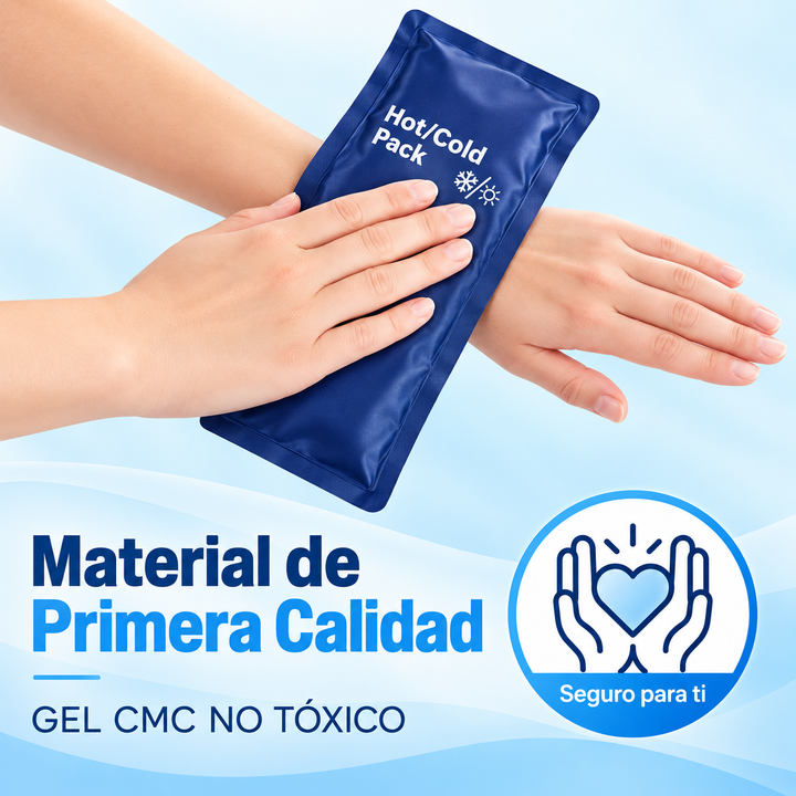 Compresa de Gel Frío y Calor Reutilizable Anticongelante 28 × 13 cm