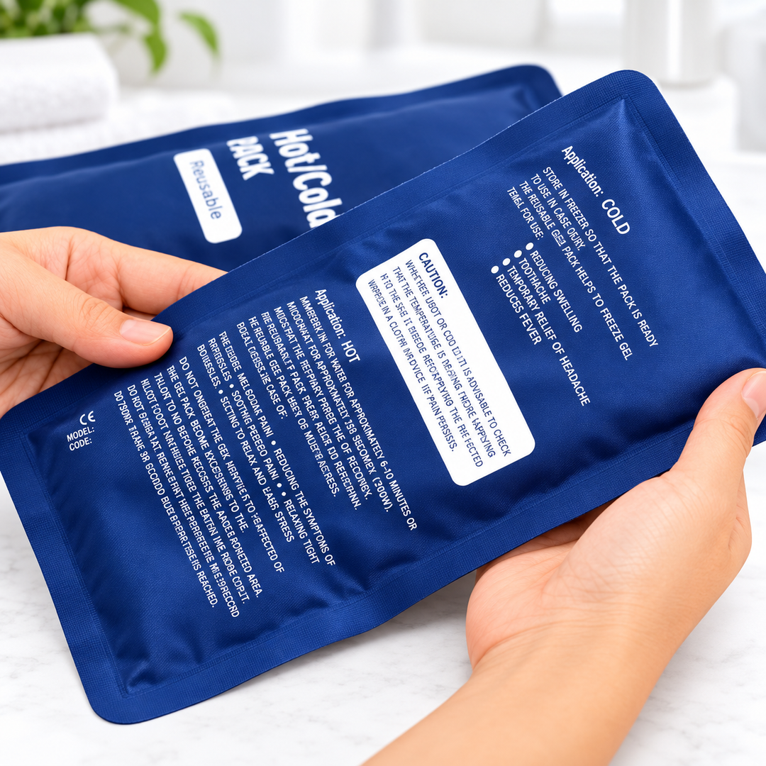 Compresa de Gel Frío y Calor Reutilizable Anticongelante 28 × 13 cm