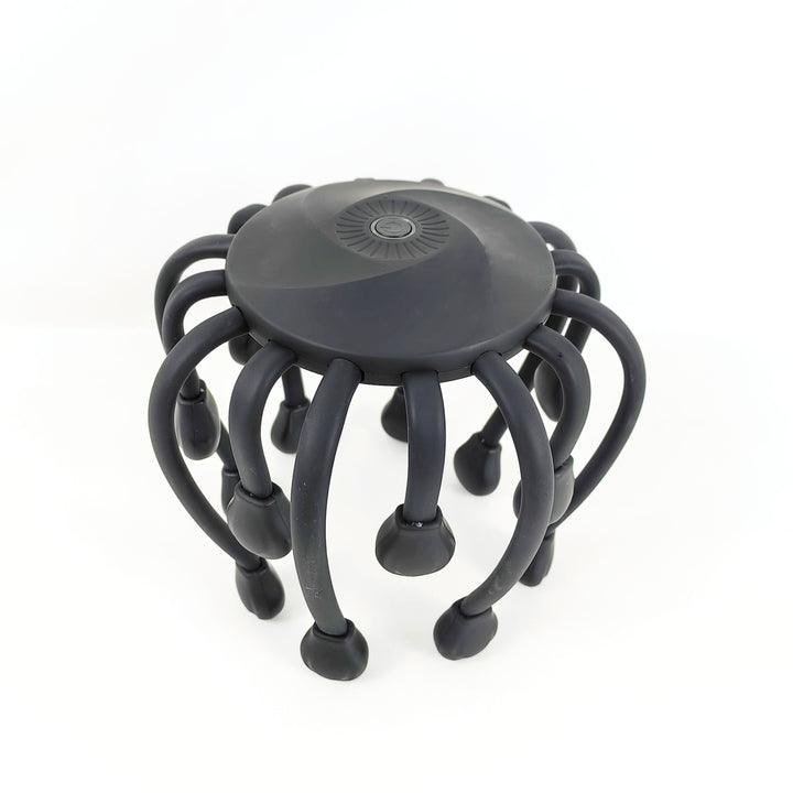 Masajeador de Cabeza 360° con Música Relajante, Bluetooth y 16 Dedos – 5 Modos de Vibración