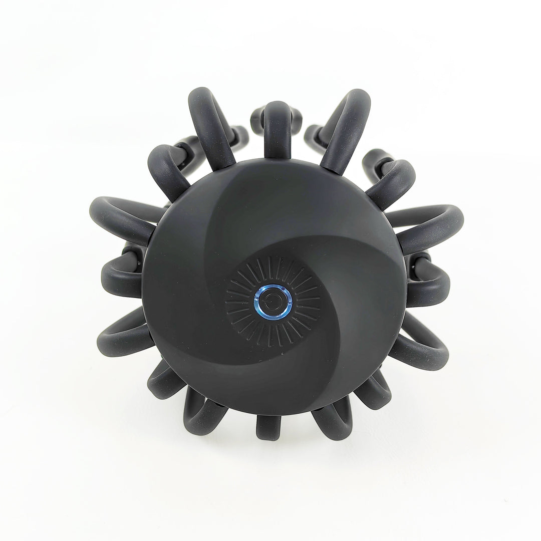 Masajeador de Cabeza 360° con Música Relajante, Bluetooth y 16 Dedos – 5 Modos de Vibración