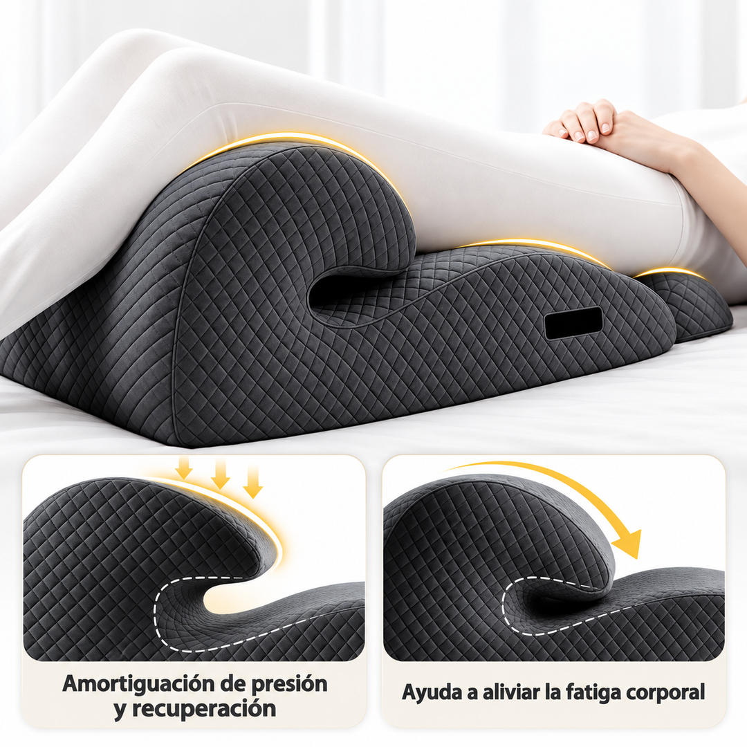 Almohada Ergonómica 4 en 1 Memory Foam con Soporte Cervical Desmontable