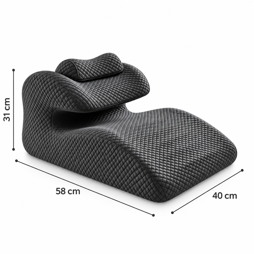 Almohada Ergonómica 4 en 1 Memory Foam con Soporte Cervical Desmontable