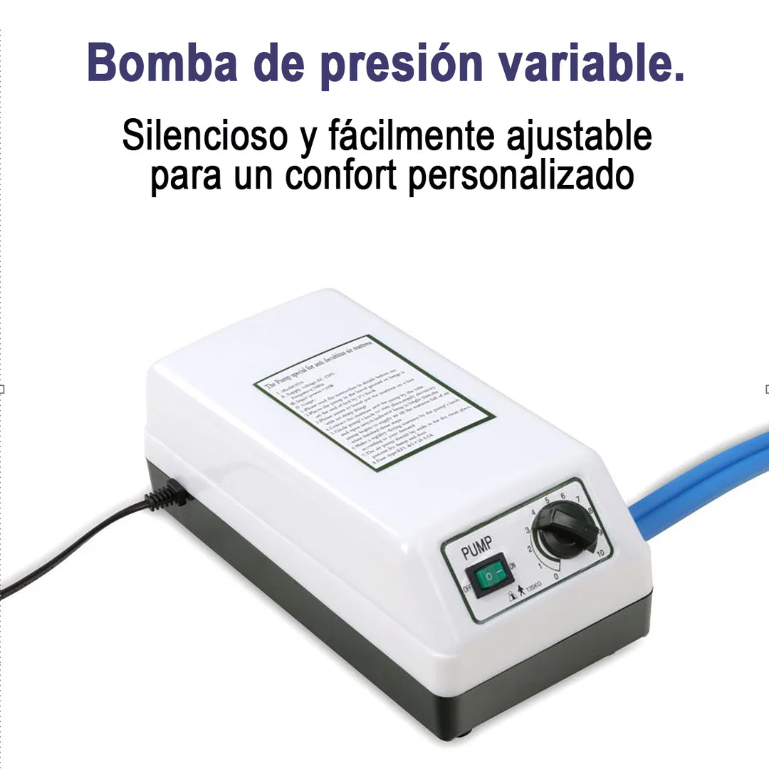Colchón Antiescaras Tubular con Bomba de Aire Silenciosa - Prevención y Tratamiento de Úlceras por Presión