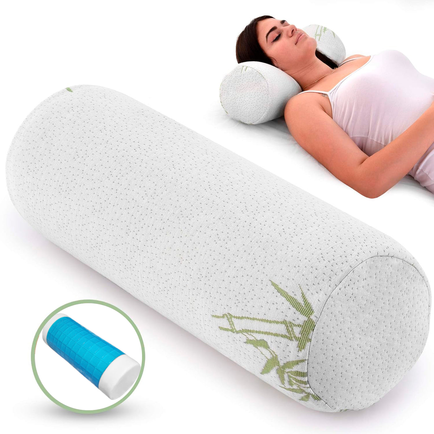 Almohada Rodillo Viscoelástico con Gel: Soporte y Comodidad Extraordinarios