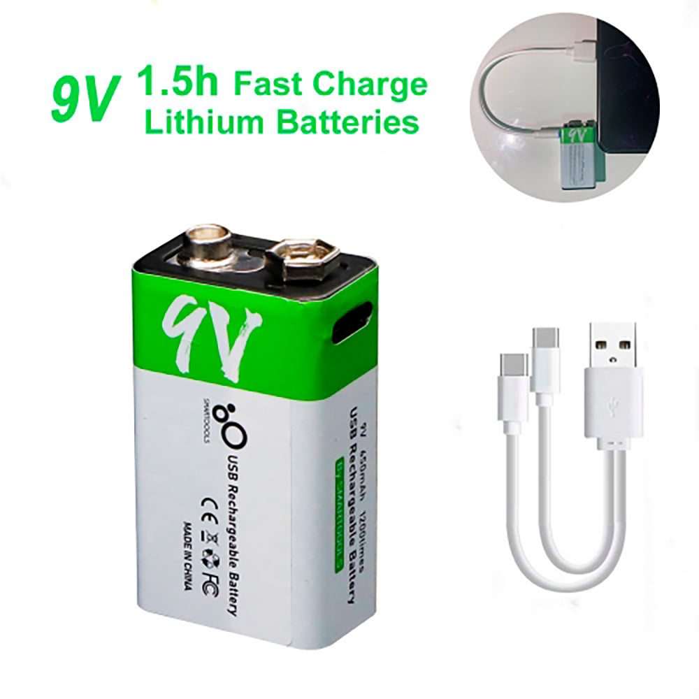 CITYORK Batterie Ricaricabili 9V USB 650mAh, Pile Al Litio - Foto 11
