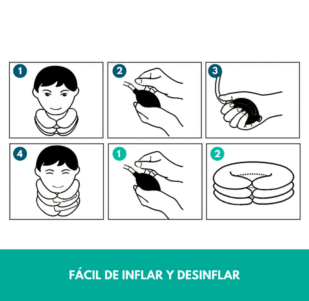 Collarín Cervical Inflable para dolor y tensión de Cuello