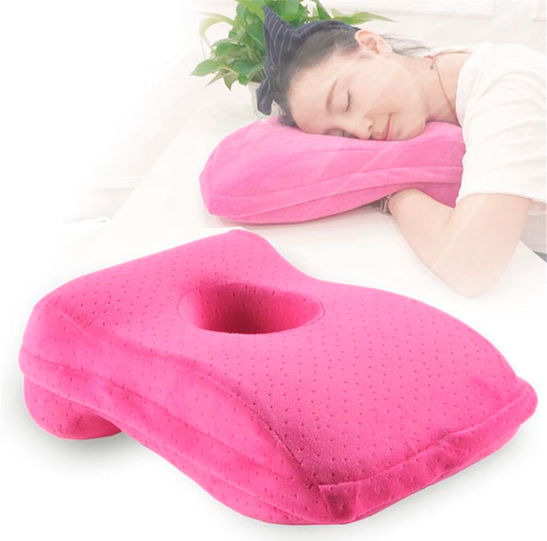 Almohada Viscoelastica Gel para dormir boca abajo (Prono) con Funda Extraíble De Terciopelo Lavable