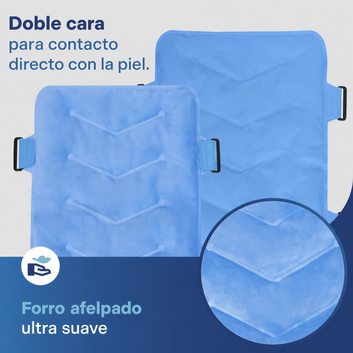 Compresa Fría de Gel para Espalda Completa con Correas Ajustables | Reutilizable