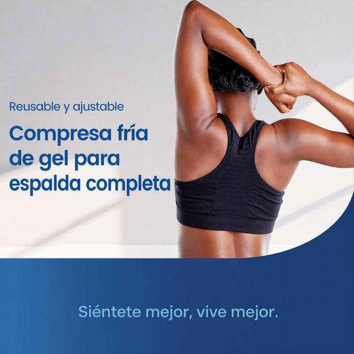 Compresa Fría de Gel para Espalda Completa con Correas Ajustables | Reutilizable