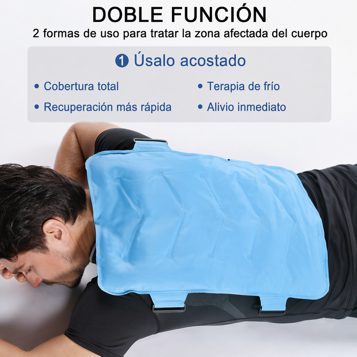Compresa Fría de Gel para Espalda Completa con Correas Ajustables | Reutilizable