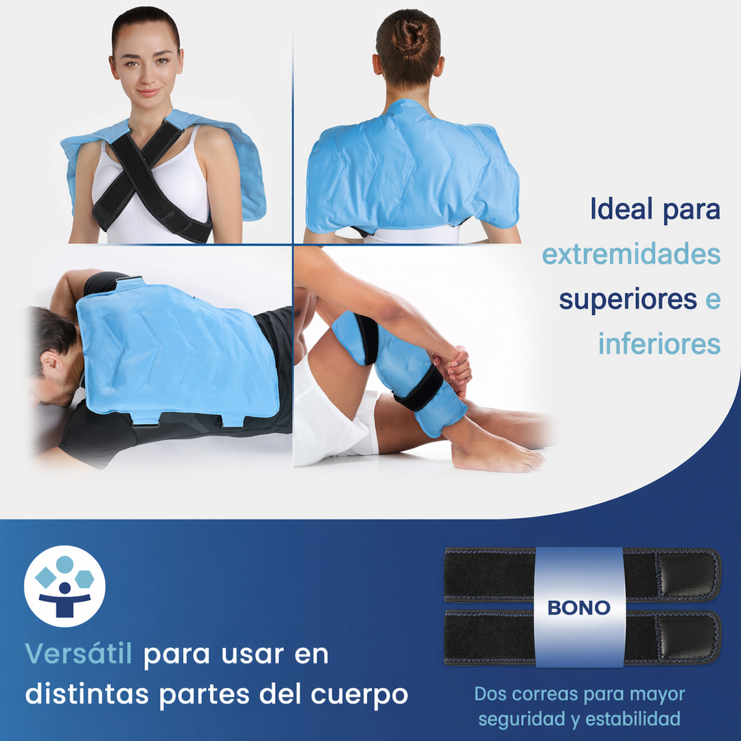 Compresa Fría de Gel para Espalda Completa con Correas Ajustables | Reutilizable