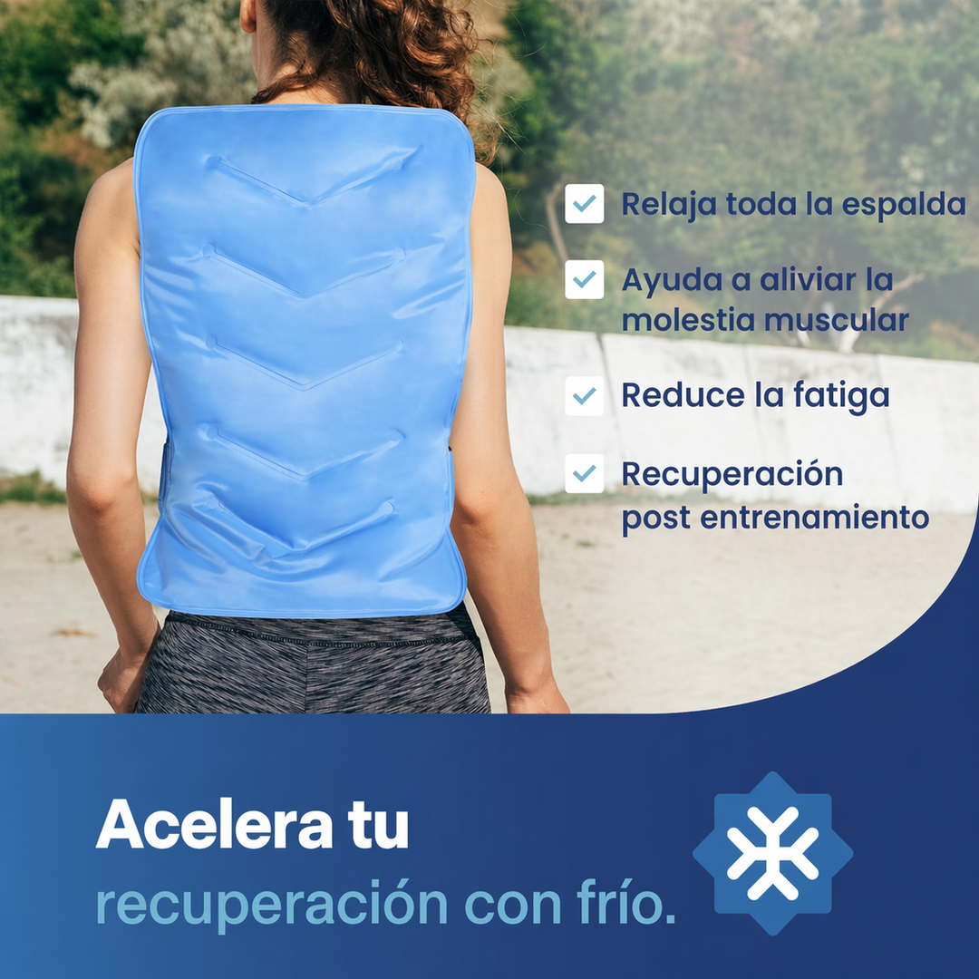 Compresa Fría de Gel para Espalda Completa con Correas Ajustables | Reutilizable