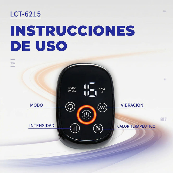 Masajeador de Pantorrilla (Calf Massager) con Compresión + Calor 4 Niveles (40–55°C) + Vibración | Recargable USB-C