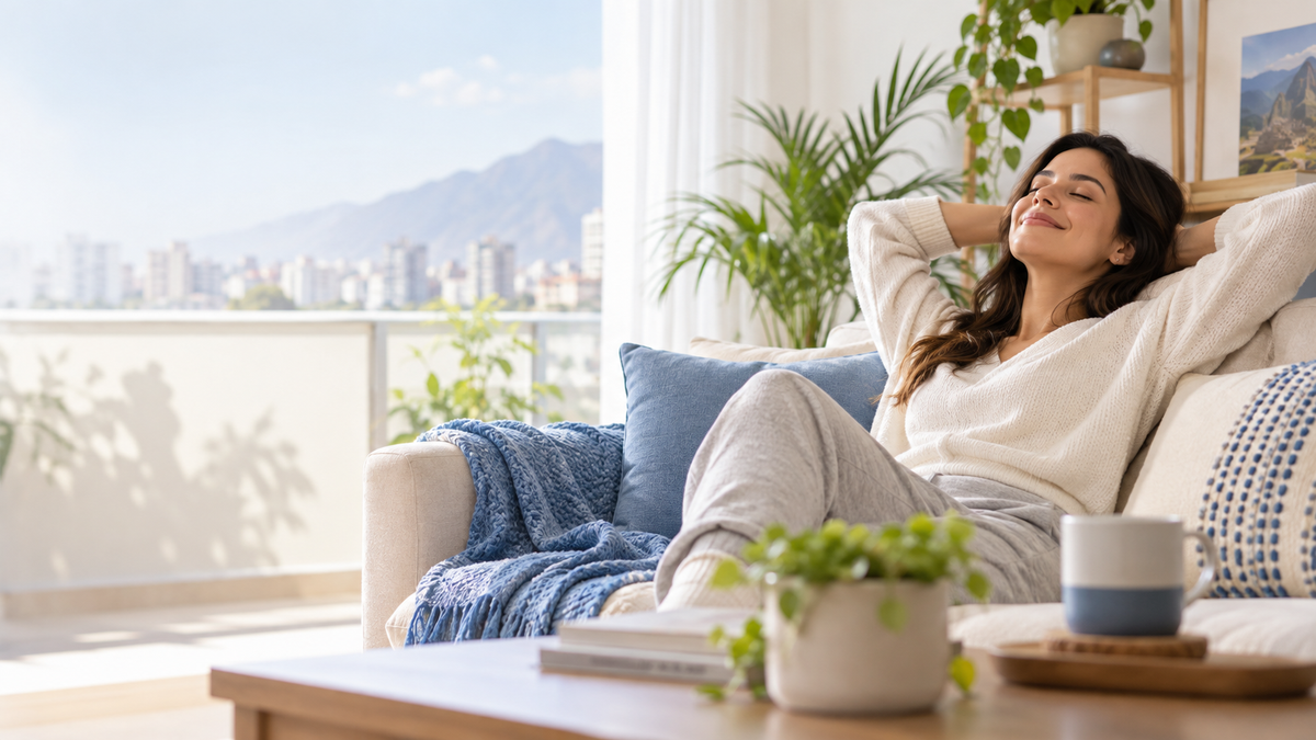 Ambiente de bienestar y descanso en casa