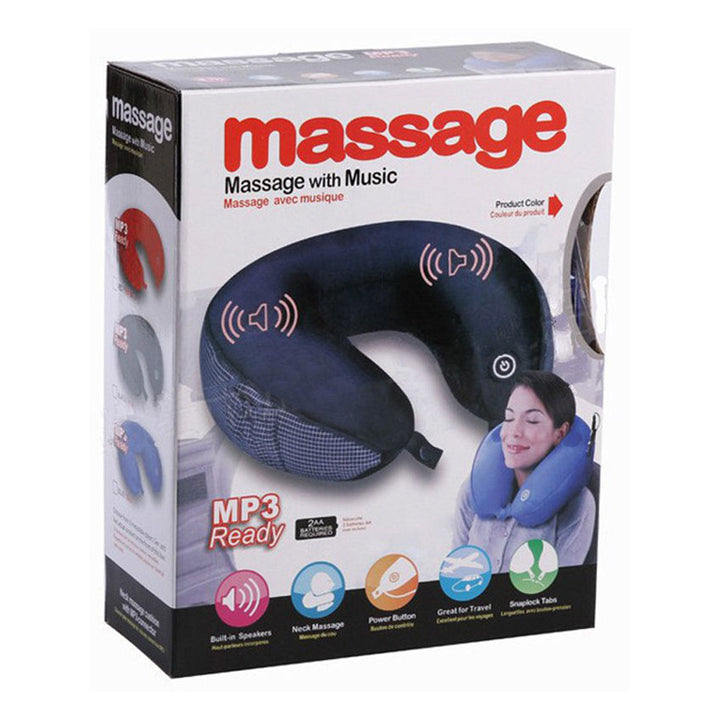 Masajeador de Cuello Viajero Musical MP3 con Vibración