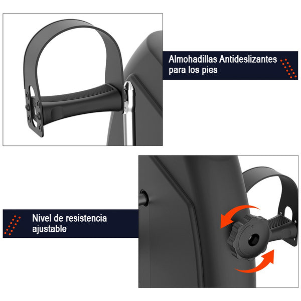Mini Bicicleta Estática Plegable para Entrenamiento de Brazos y Piernas con LCD Pantalla y Resistencia Ajustable