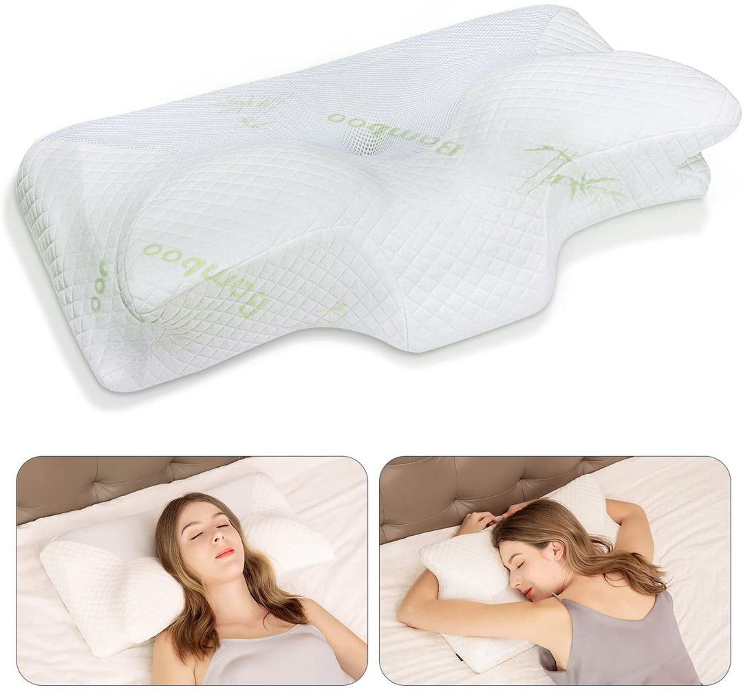 Almohada Ortopédica Viscoelástica para dormir de lado, boca abajo